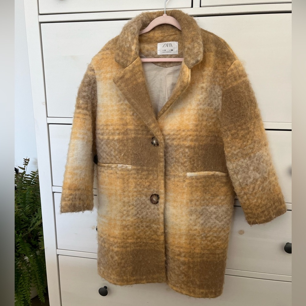 Zara Plaid Coat